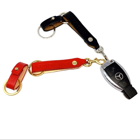 She/He Leather keychain with ring and swivel - Picture 6 of 8